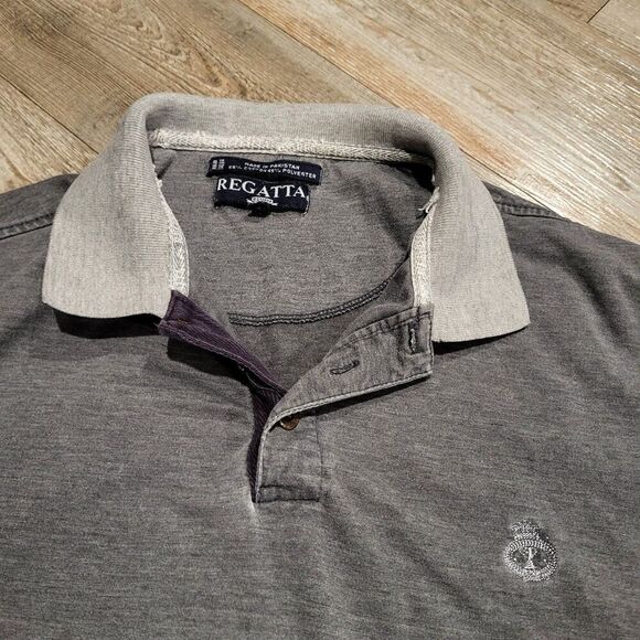 Vintage Regatta Long Sleeve Polo Shirt Men's Size Large - Picture 4 of 7